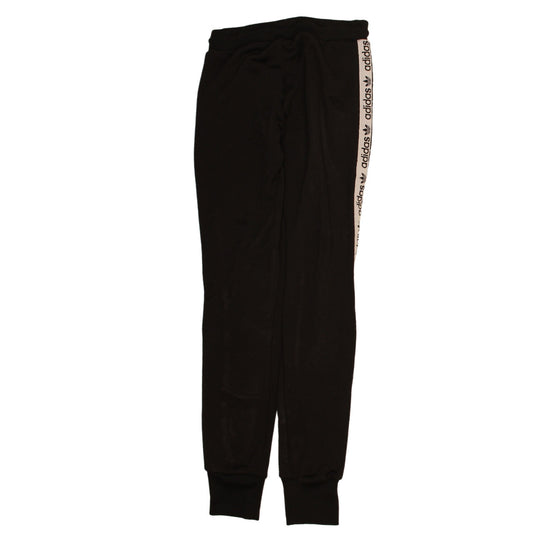 Adidas Women's Black Size 10 Jogger Sweatpants Logo Side Stripe