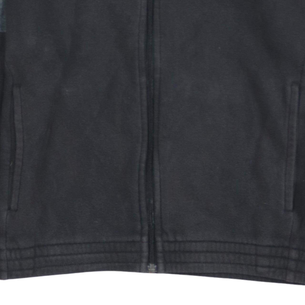 Adidas Boys Grey Black Full Zip Hoodie 13-14 Years Classic Sportswear