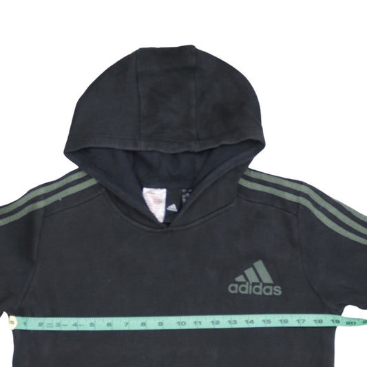 Adidas Teens Black Pullover Hoodie 164 Fleece Sportswear