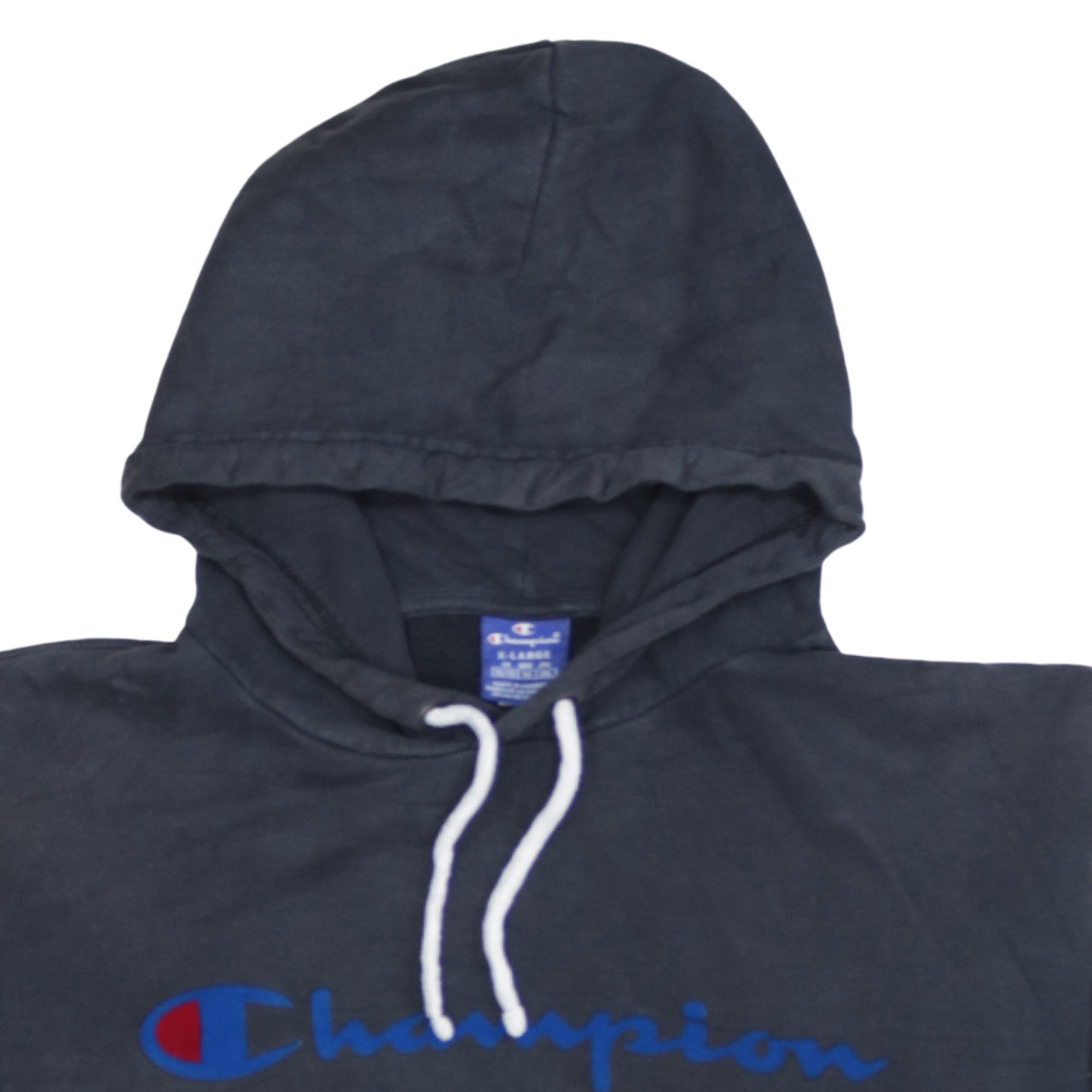 Champion Men's Black Pullover Hoodie XL Logo Fleece Sweatshirt