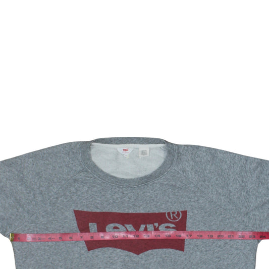 Levi's Men's Grey Logo Pullover Sweatshirt Size M