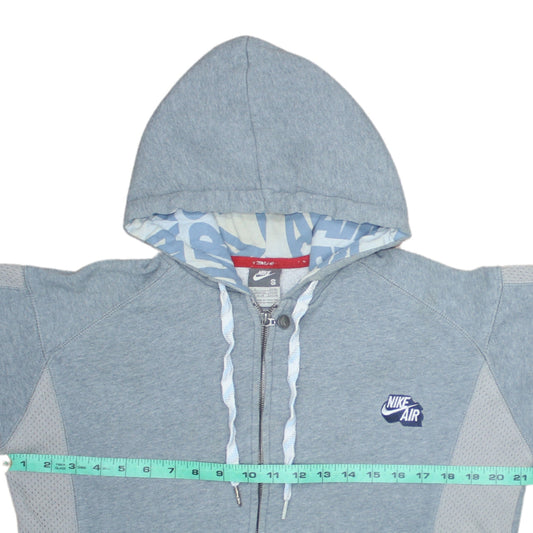 Nike Boys Grey Full Zip Hoodie Small Fleece Sportswear with Logo
