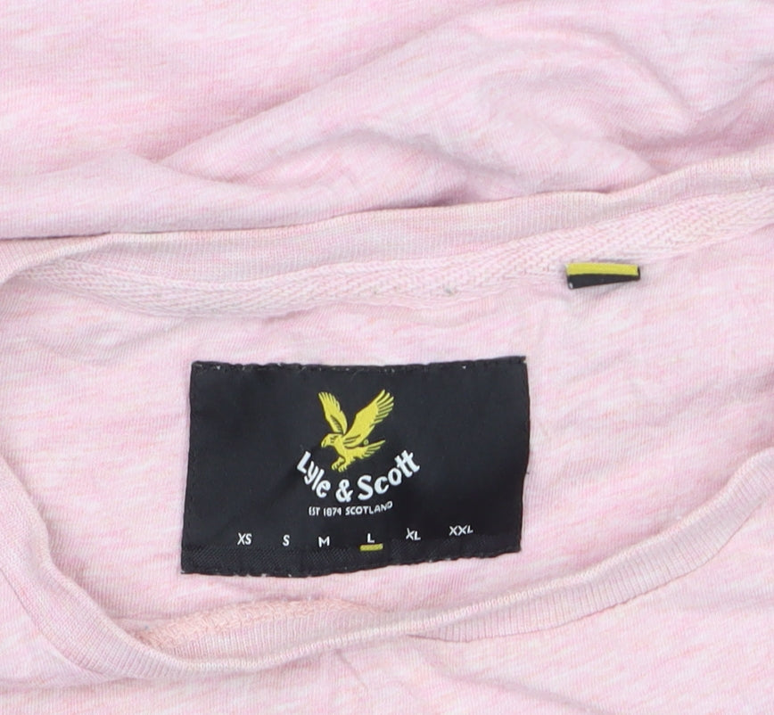 Lyle & Scott Men's Pink Cotton Crew Neck Short Sleeve T-Shirt Size L