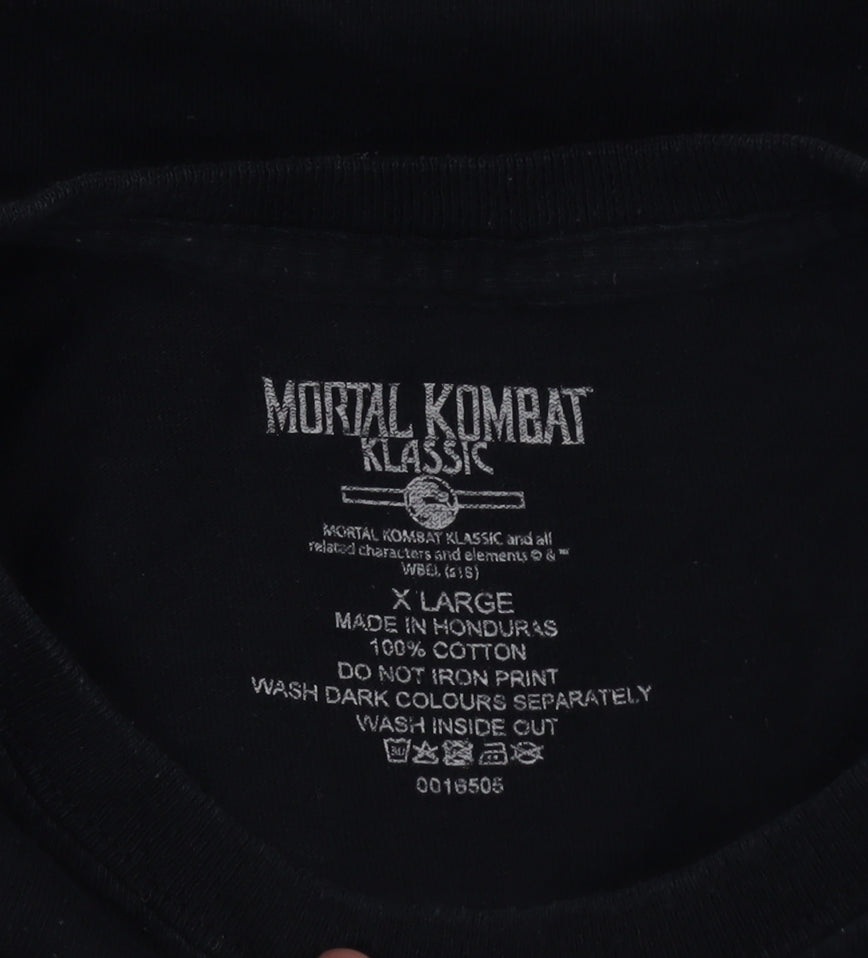 Mortal Kombat Klassic Black Men's XL Graphic Cotton T-Shirt