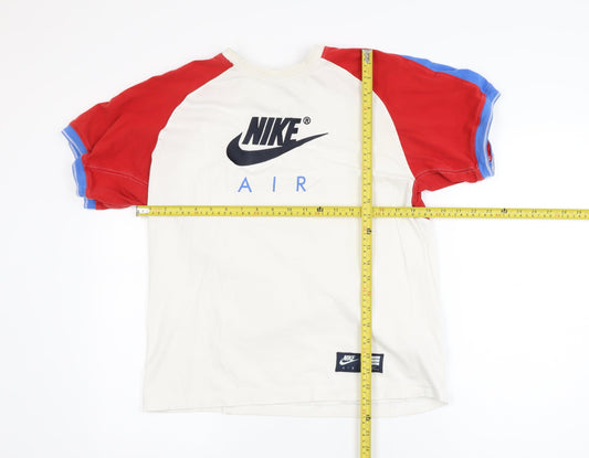 Nike Boys Multicoloured Air Logo T-Shirt M Short Sleeve Cotton Sports Top