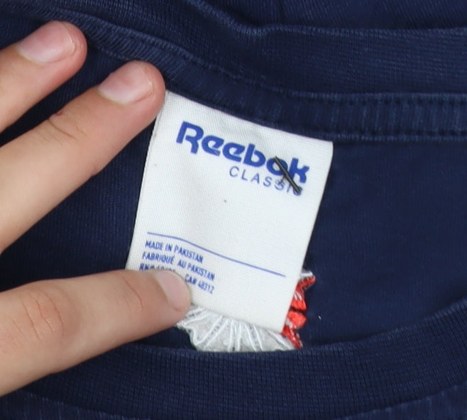 Reebok Classic Men’s Blue Short Sleeve Crew Neck T-Shirt M