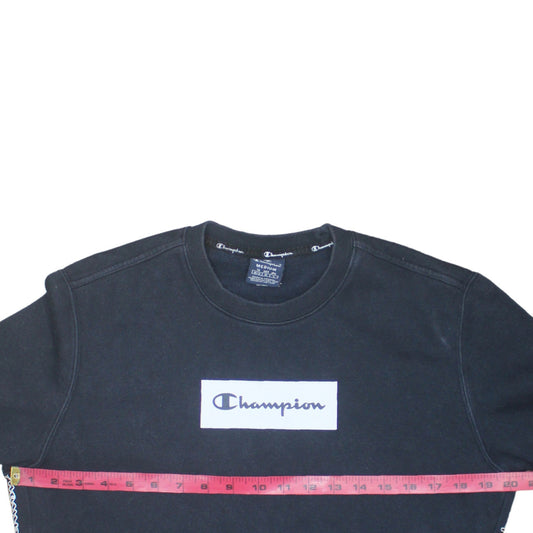 Champion Men's Black Medium Pullover Logo Sweatshirt
