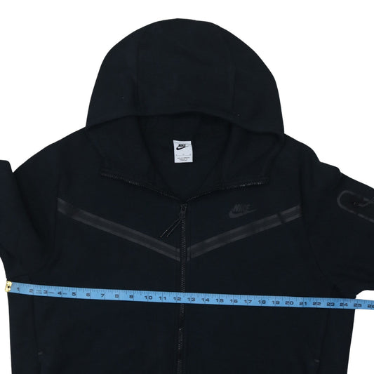 Nike Men's Black XL Full Zip Hoodie Cotton Blend
