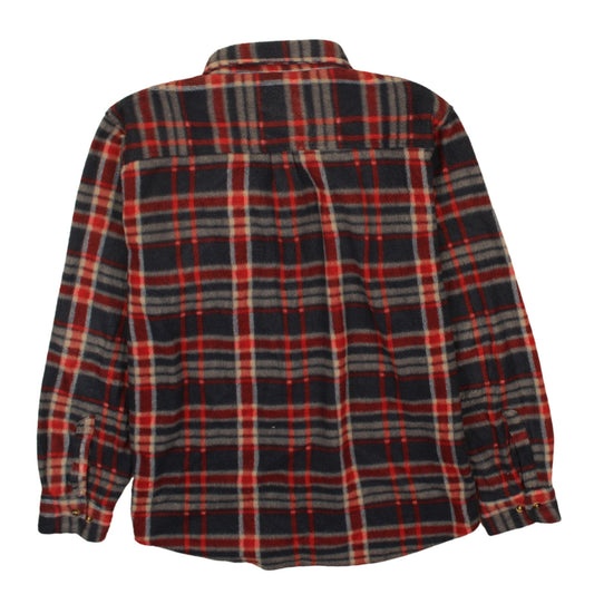 The Spirit of Adventure Men's Red Plaid Flannel Button-Up Shirt L