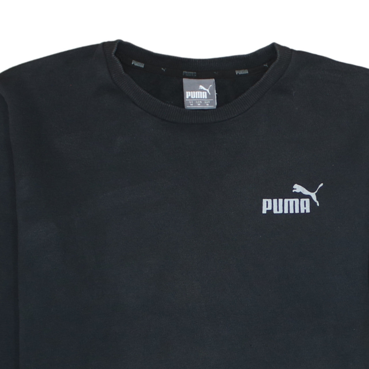 Puma Men’s Black Crew Neck Pullover Sweatshirt Size M