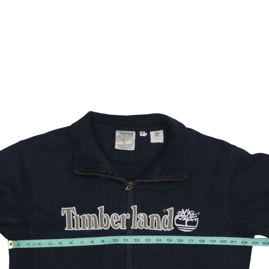 Timberland Men's Blue Full Zip Embroidered Sweatshirt Size M
