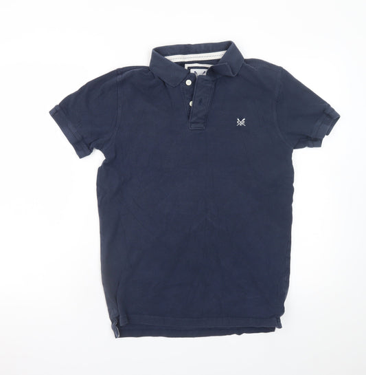 Crew Clothing Co. Men's Navy Blue Polo Shirt XS Short Sleeve Cotton