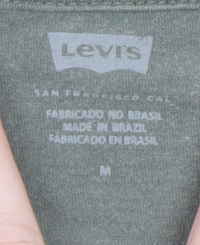Levi's Men's Green Graphic 'Earth To Everyone' Crew Neck T-Shirt Size M