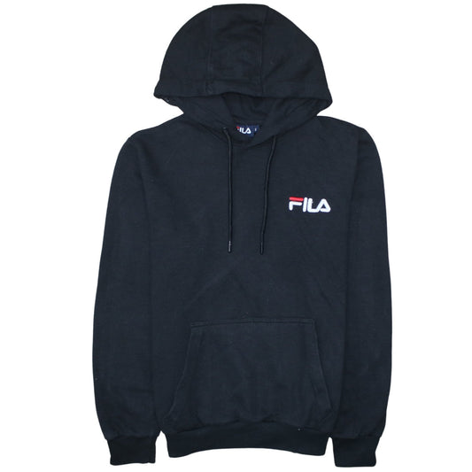 Fila Men’s Black Pullover Hoodie Small Logo Sweatshirt