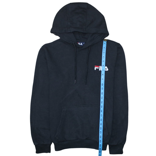 Fila Men’s Black Pullover Hoodie Small Logo Sweatshirt