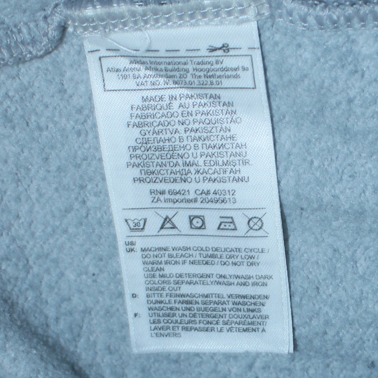 Reebok Men's Grey Full Zip Hoodie Size L Regular Fit Sportswear