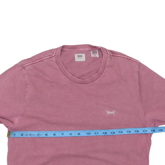 Levi's Men's Pink Cotton Crew Neck Short Sleeve T-Shirt Size S