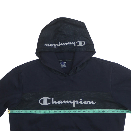 Champion Mens Blue XL Pullover Hoodie Logo Sportswear