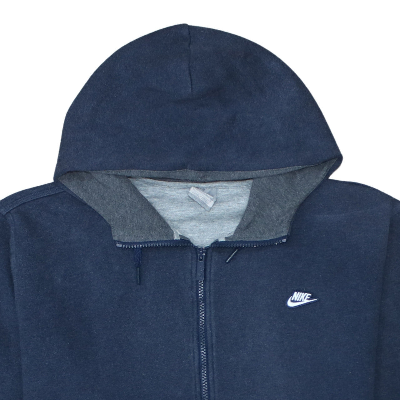 Nike Men's Navy Blue Full Zip Hoodie XL Cotton Blend Sportswear