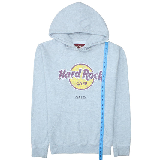 Hard Rock Cafe Oslo Mens Grey Pullover Hoodie Medium