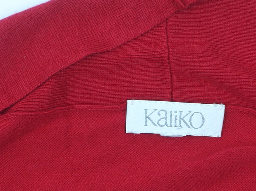 Kaliko Women’s Red Long Sleeve Shrug Cardigan Size 18