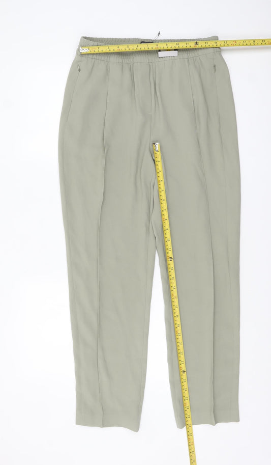 Marks and Spencer Women’s Green Size 12 Long Straight Trousers