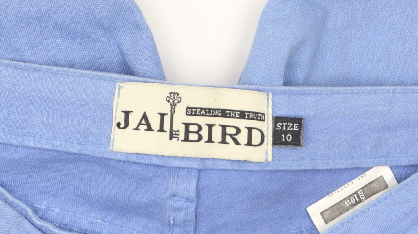 Jailbird Women's Blue Chino Shorts Size 10 Regular Cotton Blend