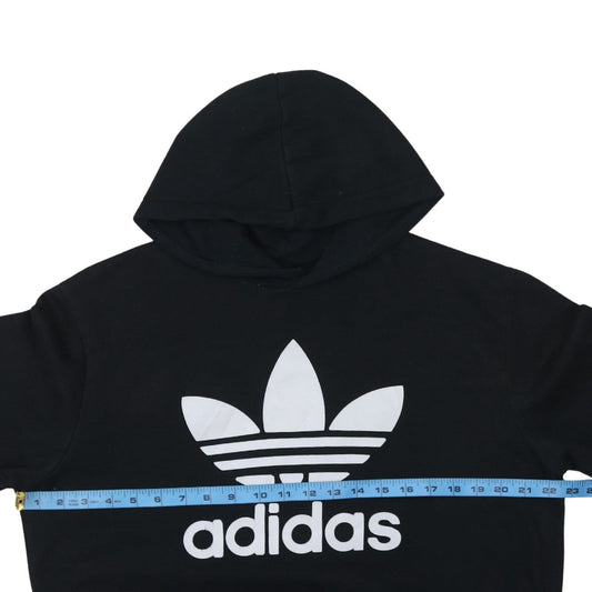 Adidas Men's Black XL Pullover Hoodie with Trefoil Logo