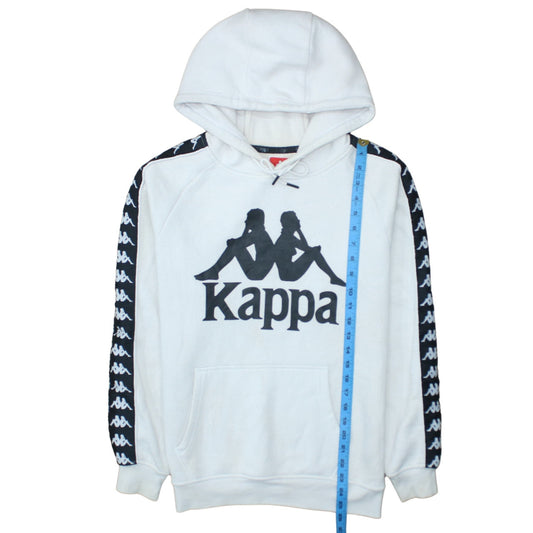 Kappa Men's White Small Pullover Hoodie with Logo