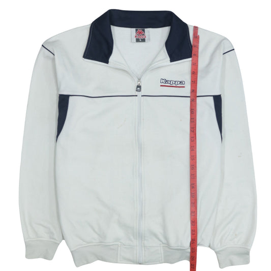 Kappa Men's White Track Jacket L Polyamide Blend Full Zip