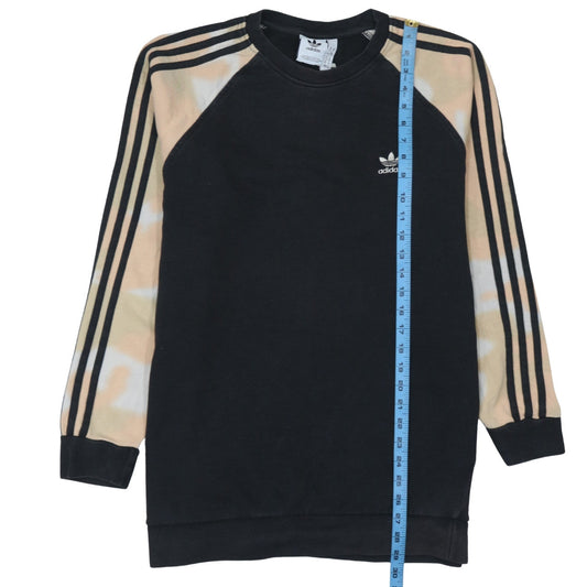 Adidas Men's Black XL Pullover Sweatshirt with Logo Striped Long Sleeves