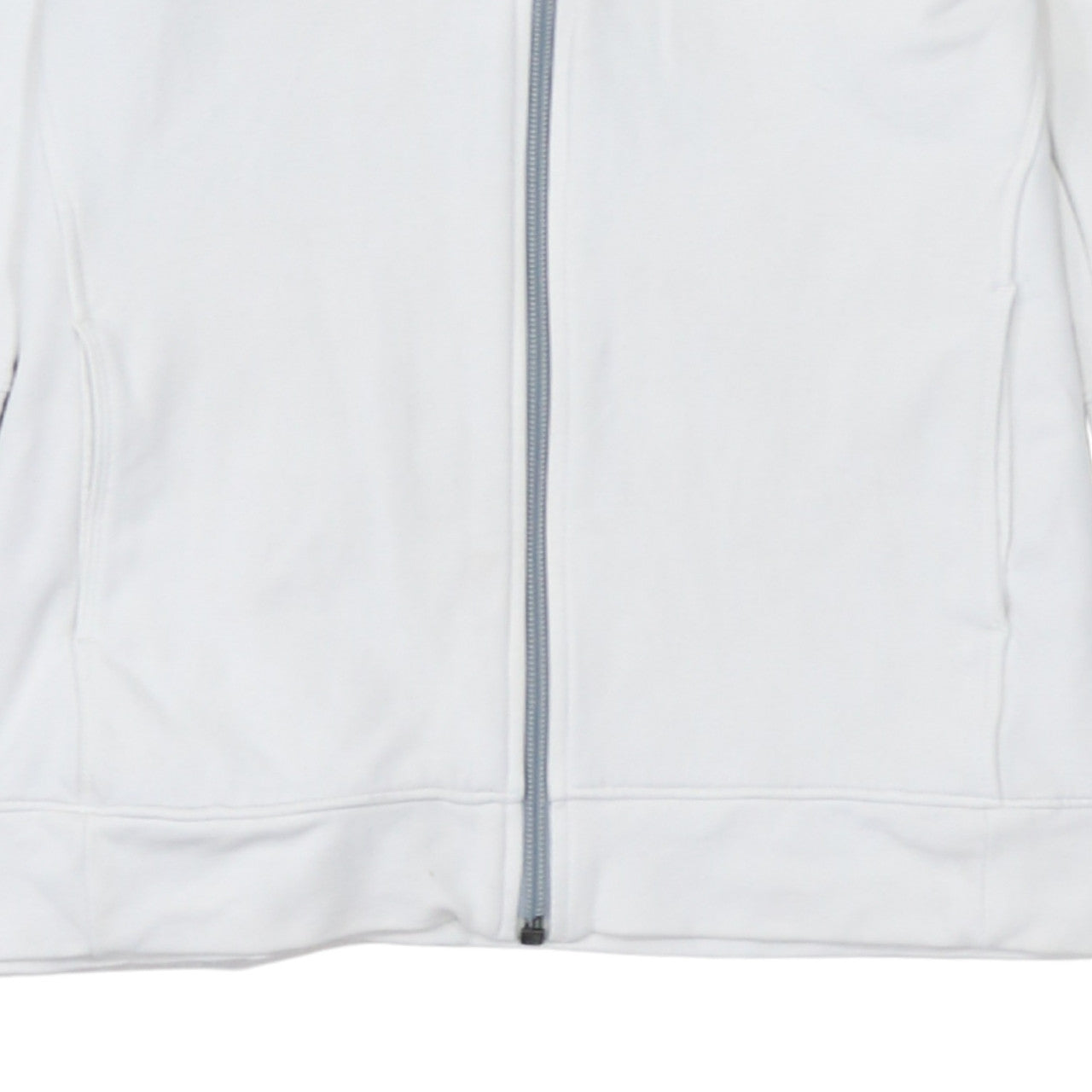 Nike Women's Grey White Full Zip Hoodie Size L 16/18 Hooded Sportswear