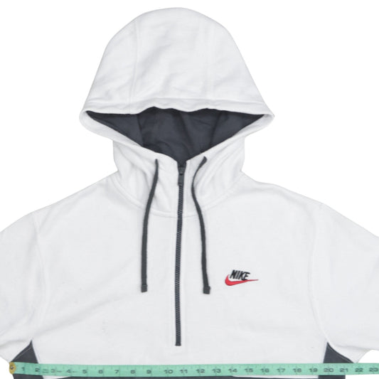 Nike Women's Black & White Half Zip Hoodie Small Sweatshirt