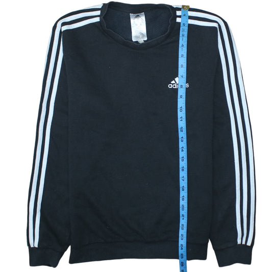 Adidas Men’s Black Small Crew Neck Pullover Sweatshirt