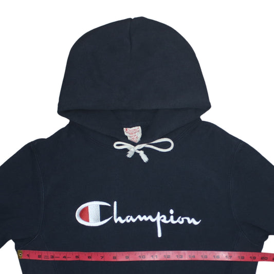 Champion Men's Black Pullover Hoodie Size L Reverse Weave Fleece