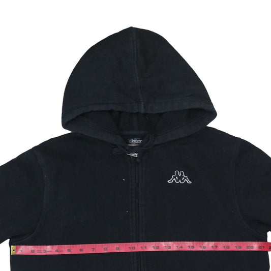 Kappa Men’s Black Full Zip Hoodie L Fleece Sportswear
