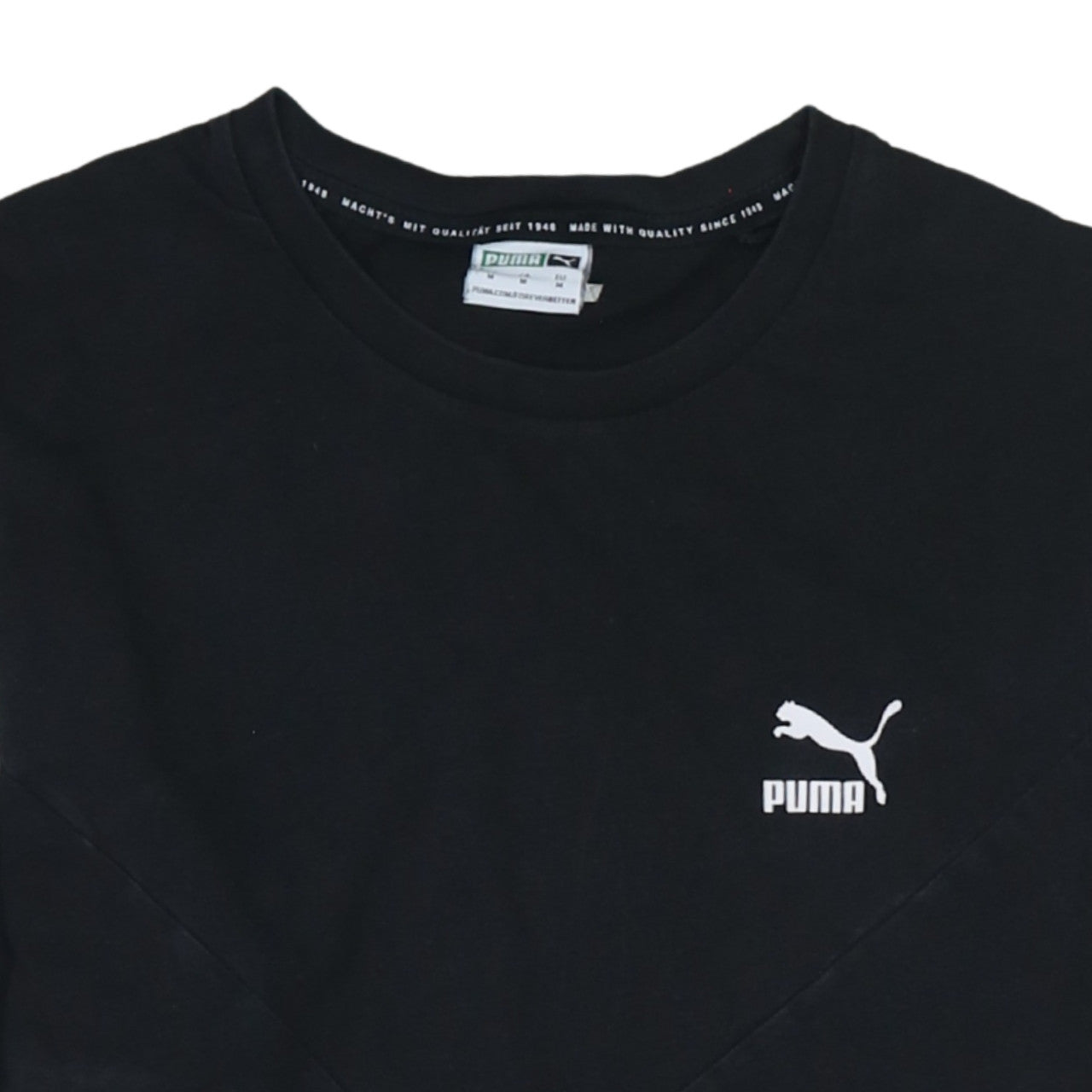 Puma Men's Black Short Sleeve Crew Neck Sports T-Shirt M
