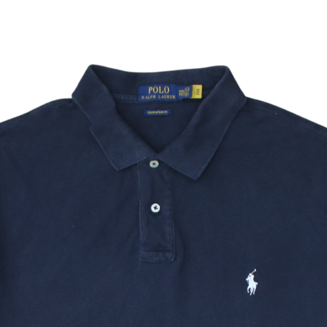 Ralph Lauren Men's Navy Blue Custom Slim Fit Polo Shirt XXL