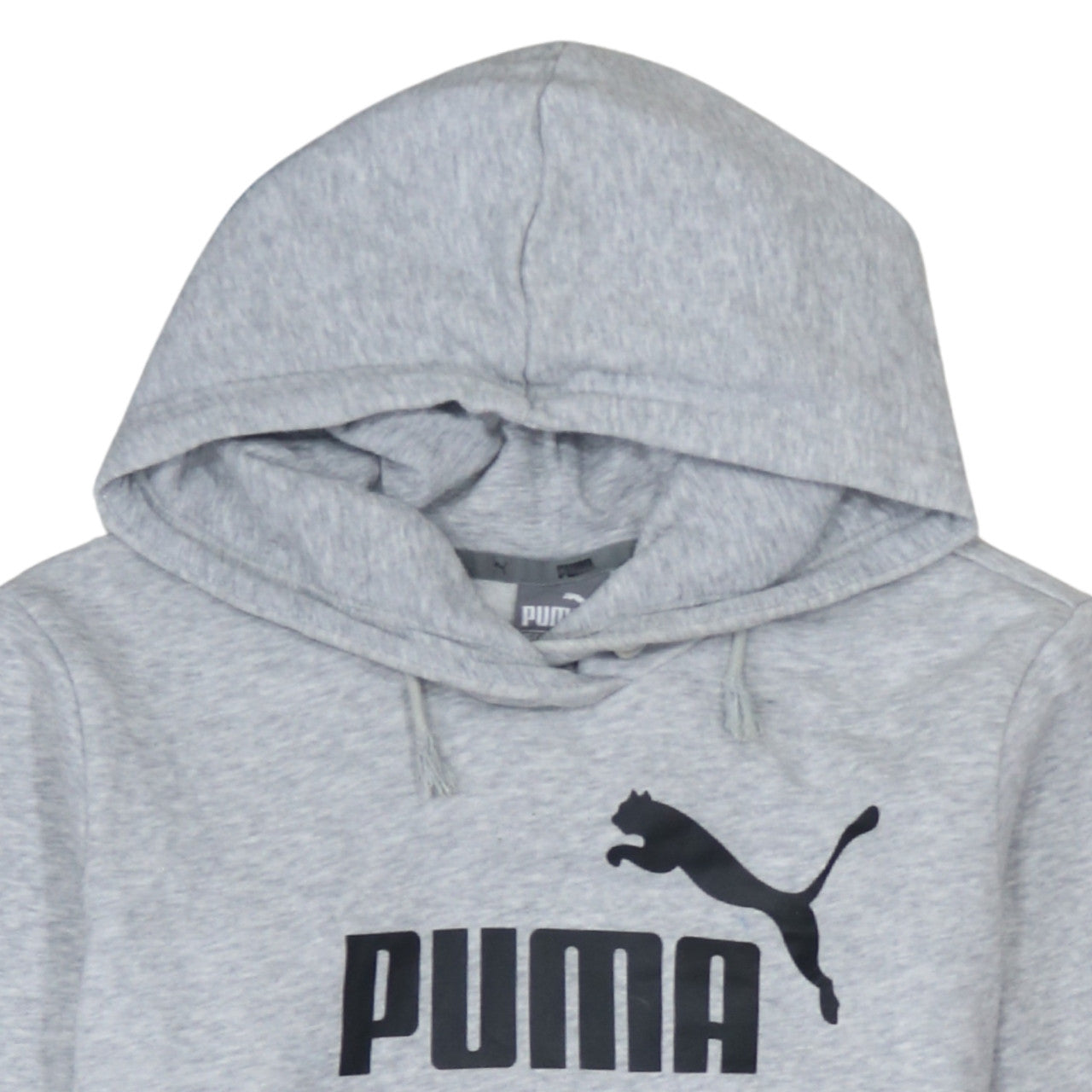 Puma Womens Grey Hoodie Size 14 Pullover Logo Hooded Sweatshirt