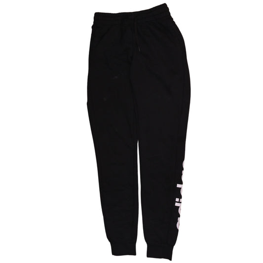 adidas Women's Black XS Logo Sweatpants Cotton Blend
