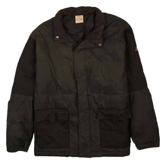 adidas Men's Black Puffer Jacket S Windproof Winter Coat