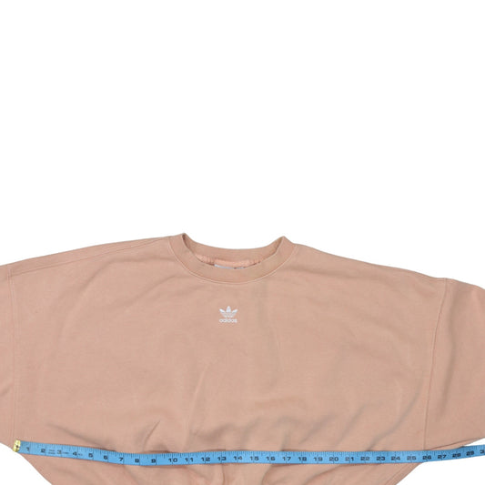 Adidas Womens Beige Crew Neck Long Sleeve Pullover Sweatshirt Size 6