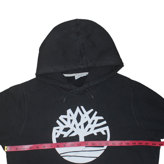 Timberland Men's Black Pullover Hoodie L Logo Outdoor Fleece