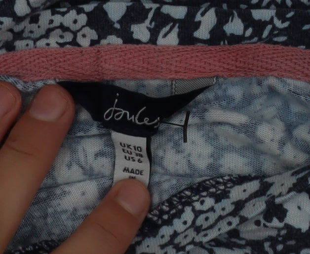 Joules Womens Blue Floral Long Sleeve Tunic Blouse Size 10