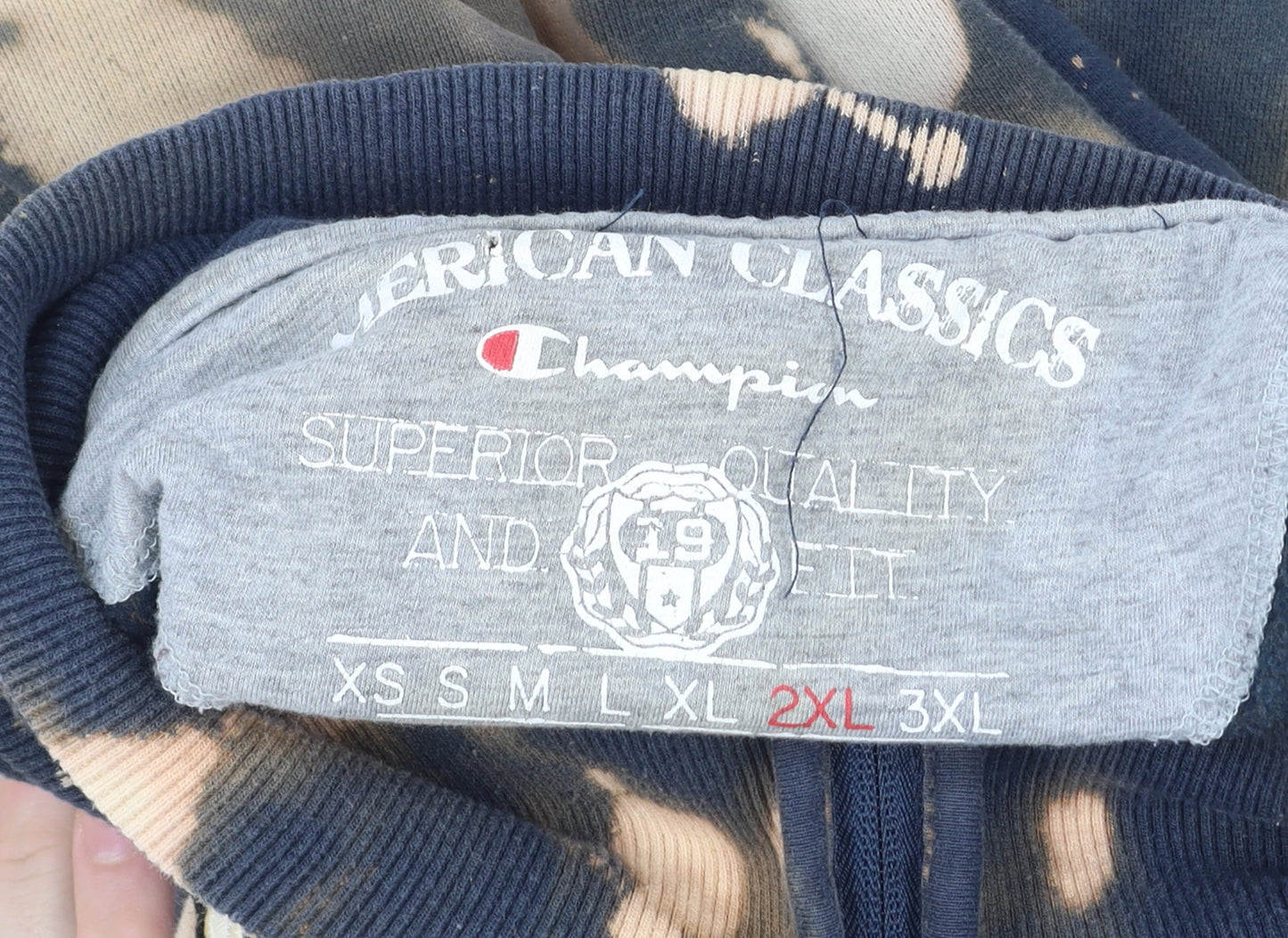 Champion Men's Multicoloured 2XL 1/2 Zip Tie Dye Sweatshirt