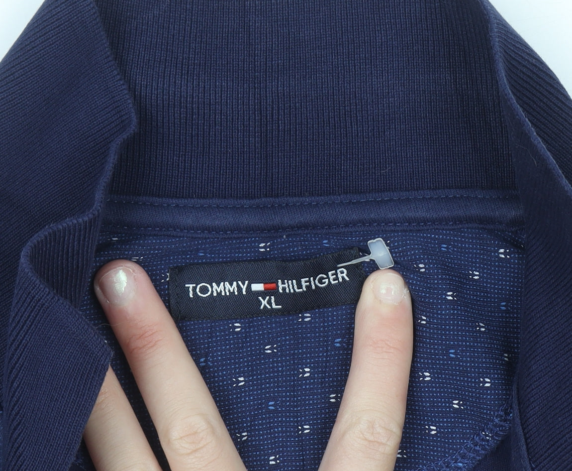 Tommy Hilfiger Men's Blue XL Cotton Polo Shirt Classic Fit