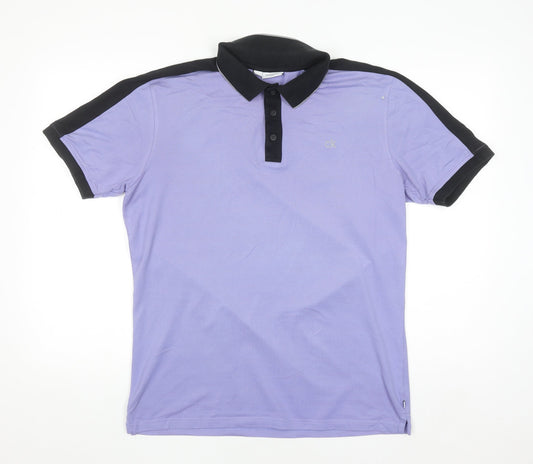 Calvin Klein Golf Men's Purple Black Polo Shirt Size M