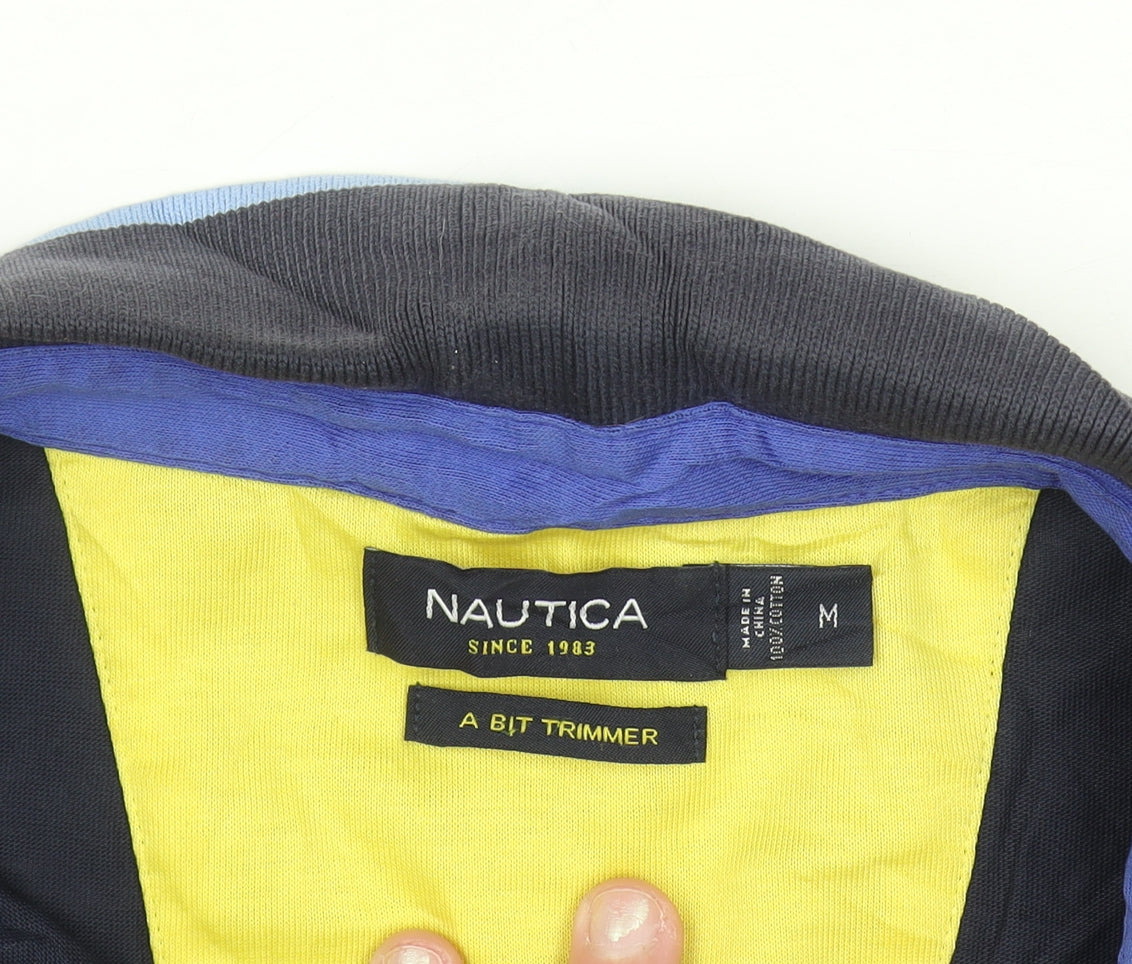 Nautica Men's Blue Slim Fit Cotton Polo Shirt Size M