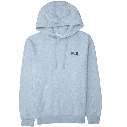 Fila Men’s Grey Pullover Hoodie Small Regular Fit Fleece