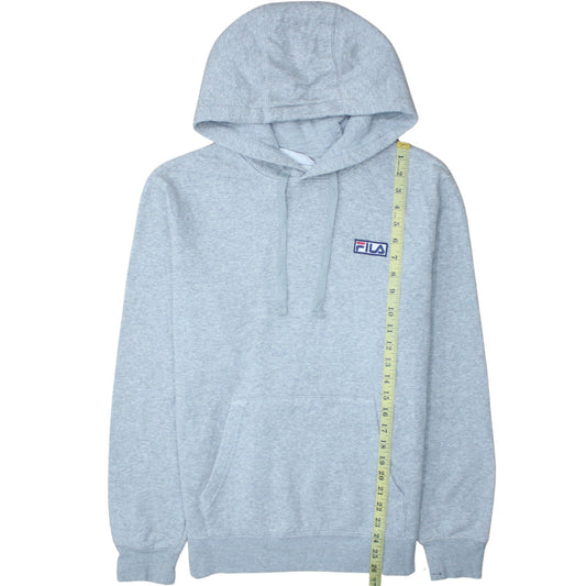 Fila Men’s Grey Pullover Hoodie Small Regular Fit Fleece